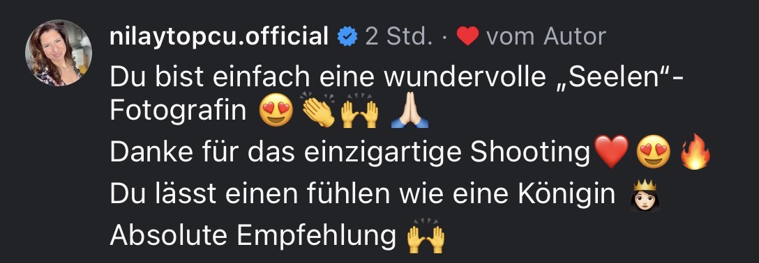 „Du lässt einen fühlen wie eine Königin. Absolute Empfehlung.“