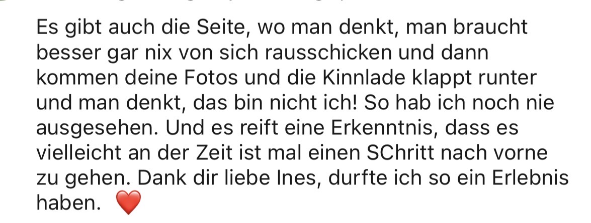 „Kommen deine Fotos und die Kinnlade klappt runter… das bin nicht ich!“