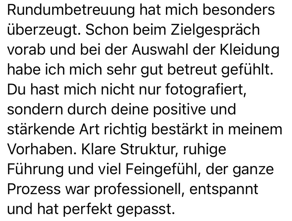 „Die Rundumbetreuung hat mich besonders überzeugt… richtig bestärkt.“