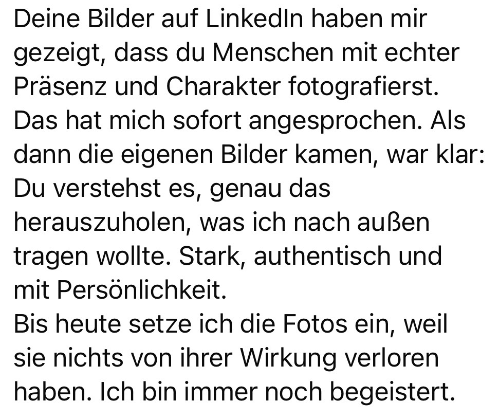 „Bis heute setze ich die Fotos ein… ich bin immer noch begeistert.“